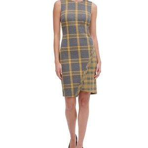 NWT Tommy Hilfiger Plaid Asymmetrical Dress 10